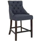 Sgabello da bancone Eleni Tufted Wing Back (set di 2) - BST6305 - Safavieh