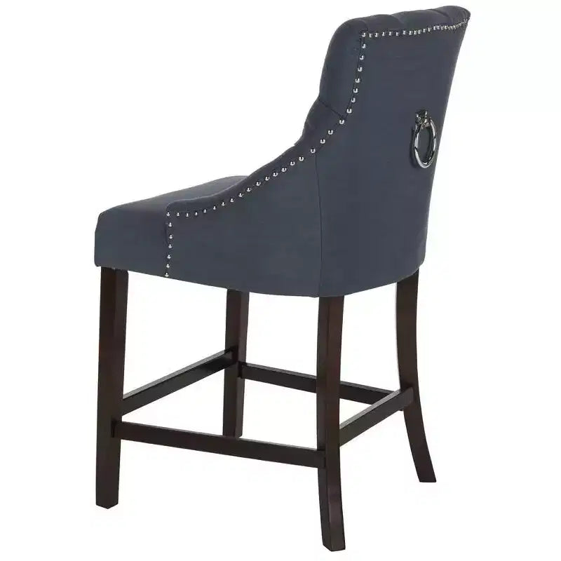 Sgabello da bancone Eleni Tufted Wing Back (set di 2) - BST6305 - Safavieh