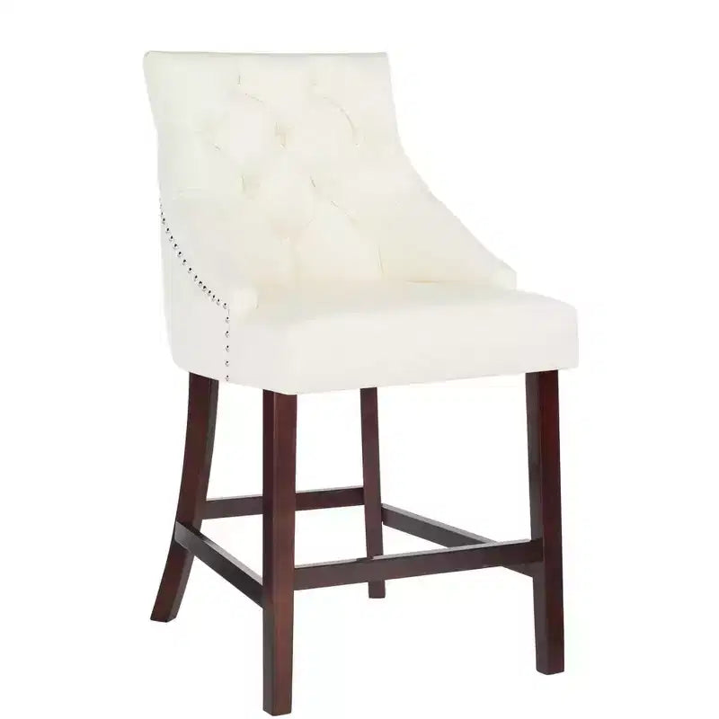 Sgabello da bancone Eleni Tufted Wing Back (set di 2) - BST6305 - Safavieh