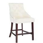 Sgabello da bancone Eleni Tufted Wing Back (set di 2) - BST6305 - Safavieh