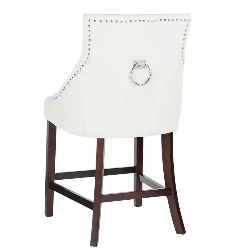 Sgabello da bancone Eleni Tufted Wing Back (set di 2) - BST6305 - Safavieh