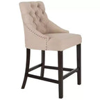 Sgabello da bancone Eleni Tufted Wing Back (set di 2) - BST6305 - Safavieh