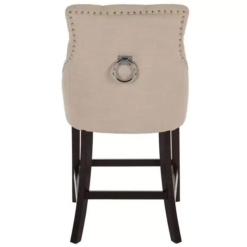 Sgabello da bancone Eleni Tufted Wing Back (set di 2) - BST6305 - Safavieh