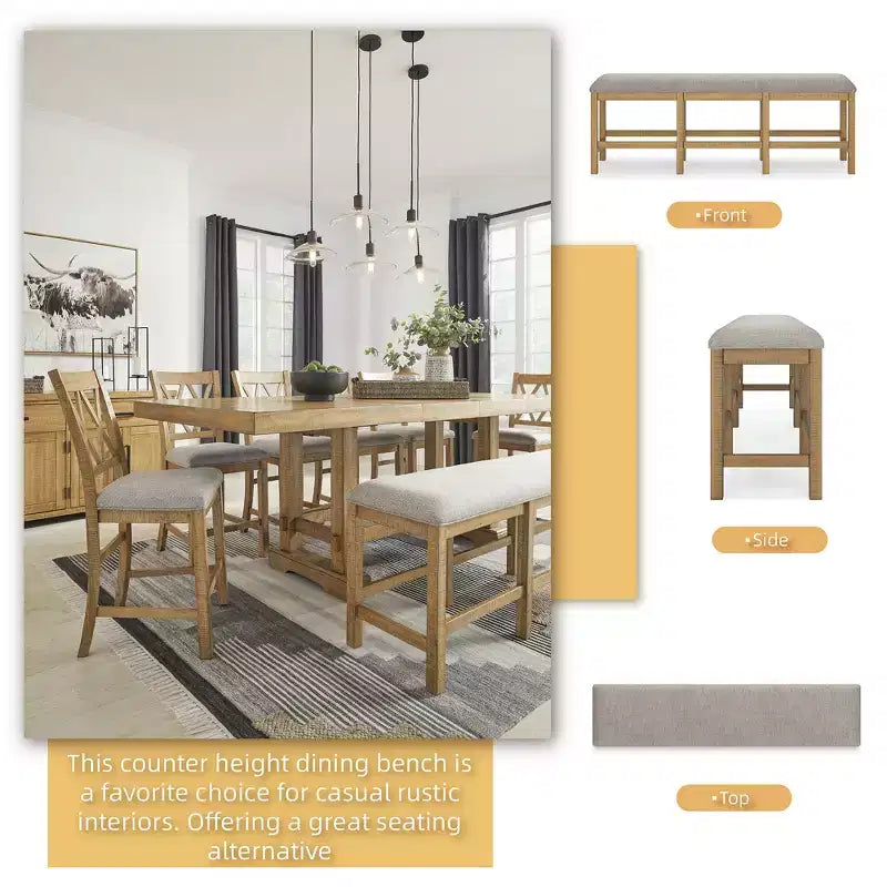Panca da pranzo ad altezza bancone Havonplane 72 di Signature Design by Ashley