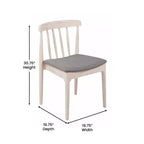 Flash Furniture Chester, set di 2 sedie da pranzo commerciali in legno massiccio con schienale a doghe e sedili in vinile