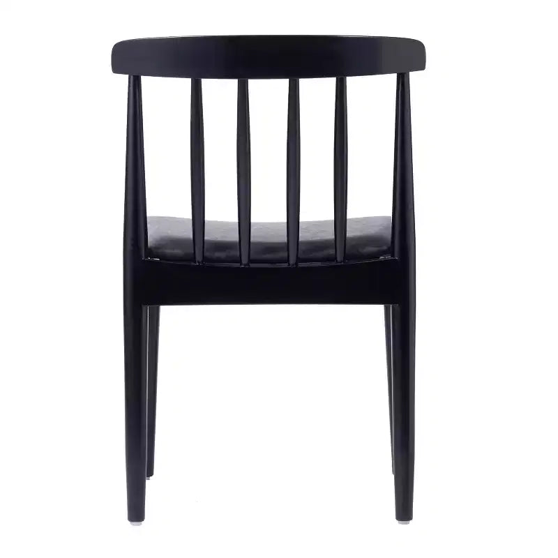 Flash Furniture Chester, set di 2 sedie da pranzo commerciali in legno massiccio con schienale a doghe e sedili in vinile