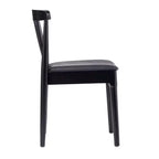 Flash Furniture Chester, set di 2 sedie da pranzo commerciali in legno massiccio con schienale a doghe e sedili in vinile