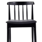 Flash Furniture Chester, set di 2 sedie da pranzo commerciali in legno massiccio con schienale a doghe e sedili in vinile