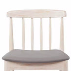 Flash Furniture Chester, set di 2 sedie da pranzo commerciali in legno massiccio con schienale a doghe e sedili in vinile