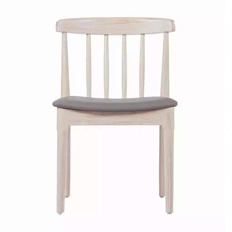 Flash Furniture Chester, set di 2 sedie da pranzo commerciali in legno massiccio con schienale a doghe e sedili in vinile