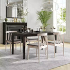 Flash Furniture Chester, set di 2 sedie da pranzo commerciali in legno massiccio con schienale a doghe e sedili in vinile