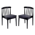 Flash Furniture Chester, set di 2 sedie da pranzo commerciali in legno massiccio con schienale a doghe e sedili in vinile