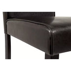 Signature Design by Ashley Kimonte - Sedie da pranzo moderne senza braccioli, rivestite in similpelle, set da 2, marrone scuro