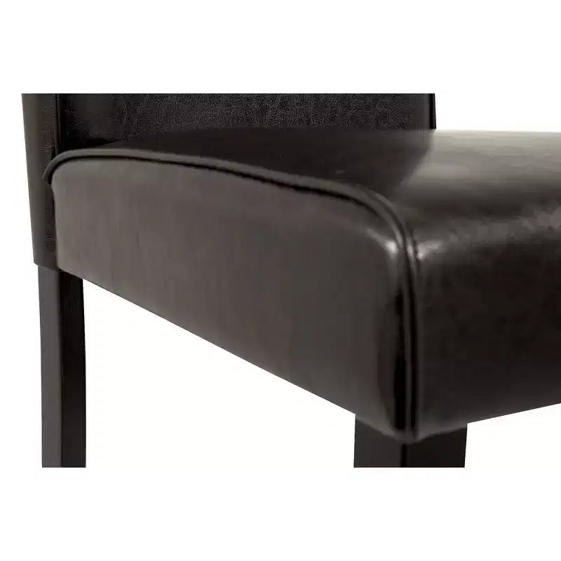Signature Design by Ashley Kimonte - Sedie da pranzo moderne senza braccioli, rivestite in similpelle, set da 2, marrone scuro
