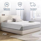 Materasso Wuleitex 10 pollici in memory foam con gel rinfrescante e fodera traspirante, rigidità media