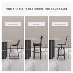 Signature Design by Ashley Robbinsdale Sgabelli da Bar a Altezza Bancone Stile Rustico con Schienale a X e Rifiniture Borchiate, Set da 2, Bianco Antico
