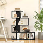 Costway 1/2 PEZZI Scaffale S-Shape a 5 Livelli con Cubi Aperti, Kit Antiribaltamento, Libreria Autoportante