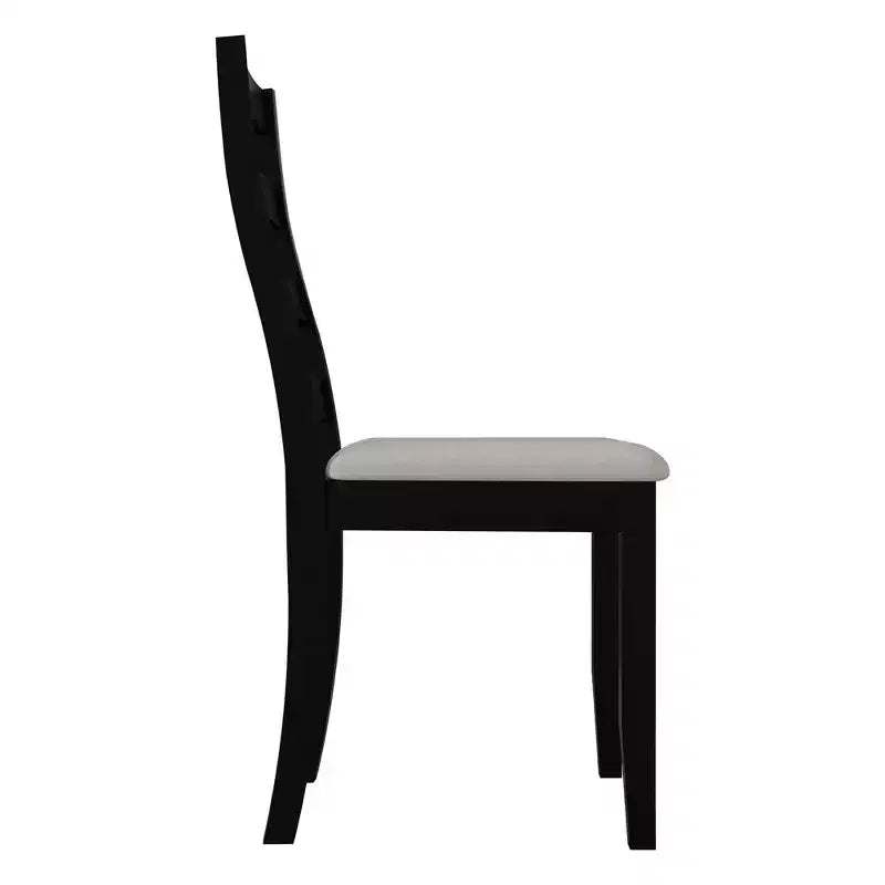 Sedia da pranzo in legno ChaletPosh con rivestimento grigio caldo (set da 2)