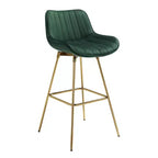 HOMLUX Set di 2 Sgabelli da Bar in Velluto, Sedie da Pranzo Girevoli Moderne con Schienale Curvo