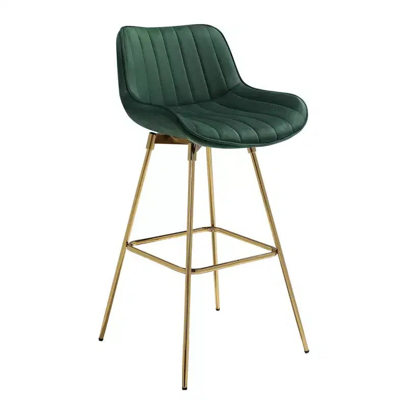HOMLUX Set di 2 Sgabelli da Bar in Velluto, Sedie da Pranzo Girevoli Moderne con Schienale Curvo