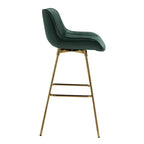 HOMLUX Set di 2 Sgabelli da Bar in Velluto, Sedie da Pranzo Girevoli Moderne con Schienale Curvo