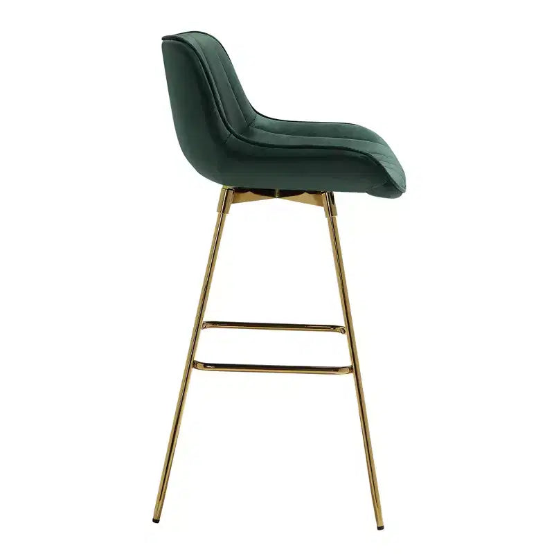 HOMLUX Set di 2 Sgabelli da Bar in Velluto, Sedie da Pranzo Girevoli Moderne con Schienale Curvo