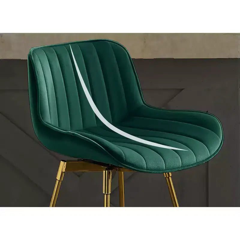 HOMLUX Set di 2 Sgabelli da Bar in Velluto, Sedie da Pranzo Girevoli Moderne con Schienale Curvo