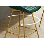 HOMLUX Set di 2 Sgabelli da Bar in Velluto, Sedie da Pranzo Girevoli Moderne con Schienale Curvo