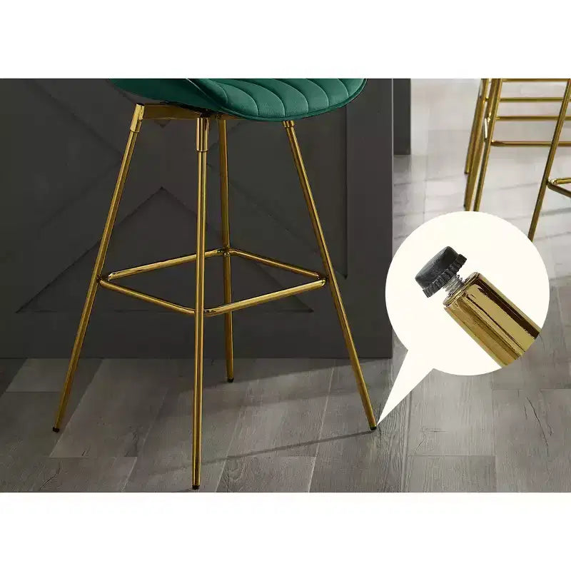 HOMLUX Set di 2 Sgabelli da Bar in Velluto, Sedie da Pranzo Girevoli Moderne con Schienale Curvo