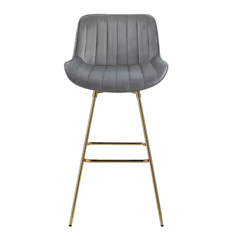 HOMLUX Set di 2 Sgabelli da Bar in Velluto, Sedie da Pranzo Girevoli Moderne con Schienale Curvo