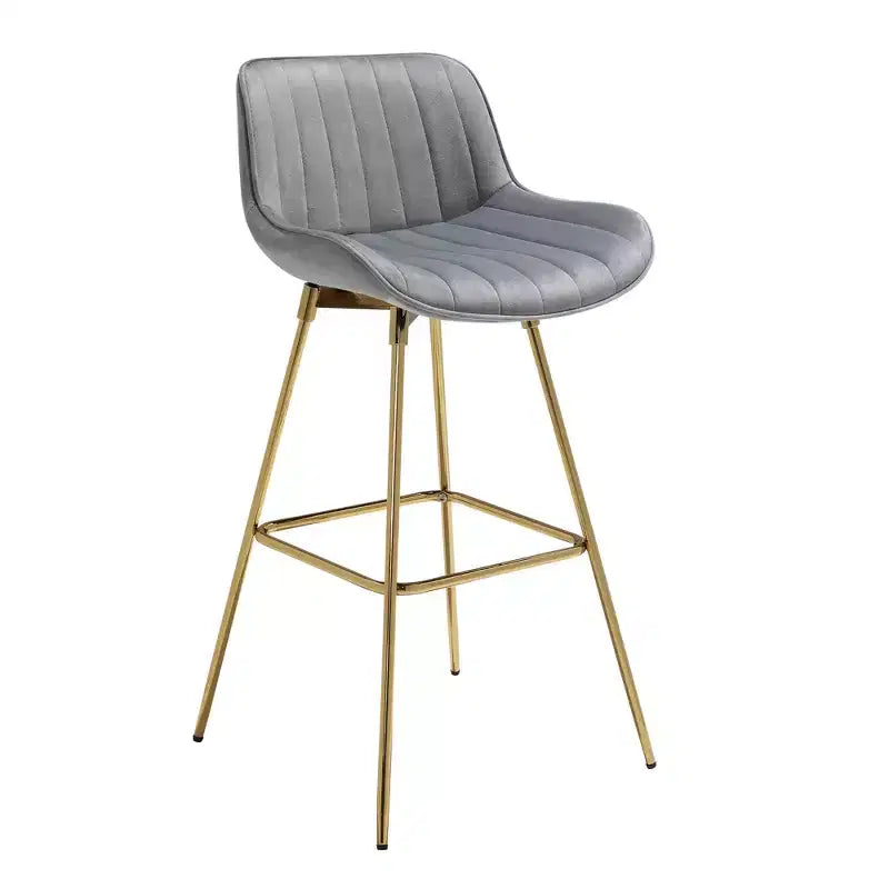 HOMLUX Set di 2 Sgabelli da Bar in Velluto, Sedie da Pranzo Girevoli Moderne con Schienale Curvo