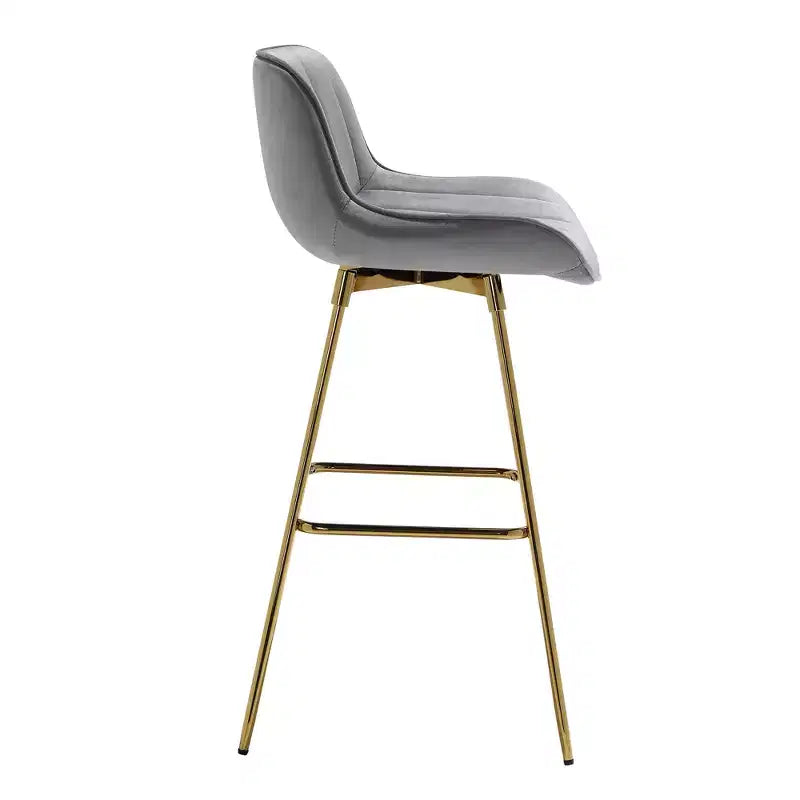 HOMLUX Set di 2 Sgabelli da Bar in Velluto, Sedie da Pranzo Girevoli Moderne con Schienale Curvo
