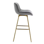 HOMLUX Set di 2 Sgabelli da Bar in Velluto, Sedie da Pranzo Girevoli Moderne con Schienale Curvo