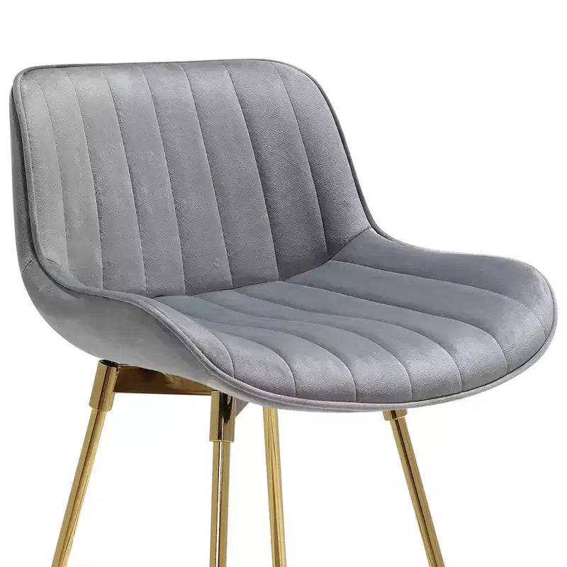 HOMLUX Set di 2 Sgabelli da Bar in Velluto, Sedie da Pranzo Girevoli Moderne con Schienale Curvo