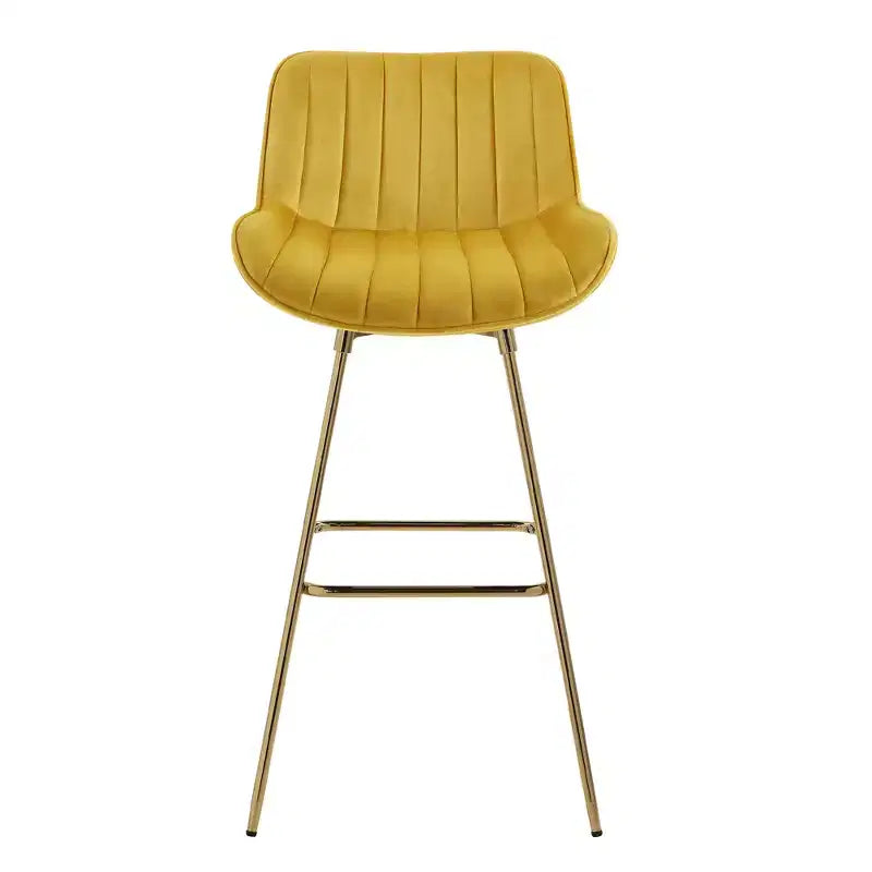 HOMLUX Set di 2 Sgabelli da Bar in Velluto, Sedie da Pranzo Girevoli Moderne con Schienale Curvo