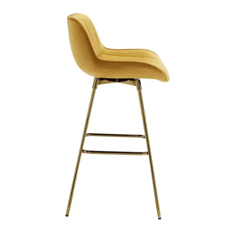 HOMLUX Set di 2 Sgabelli da Bar in Velluto, Sedie da Pranzo Girevoli Moderne con Schienale Curvo