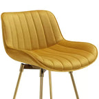 HOMLUX Set di 2 Sgabelli da Bar in Velluto, Sedie da Pranzo Girevoli Moderne con Schienale Curvo