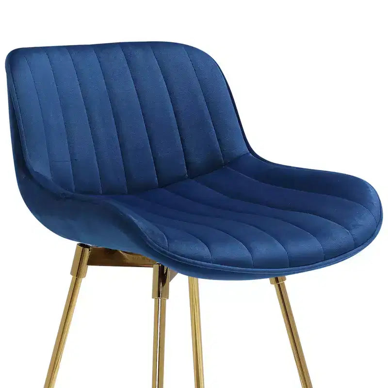 HOMLUX Set di 2 Sgabelli da Bar in Velluto, Sedie da Pranzo Girevoli Moderne con Schienale Curvo