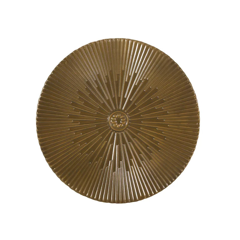 Tavolini laterali Iron Sunburst con texture corrugata – Argento anticato / Oro / Bronzo