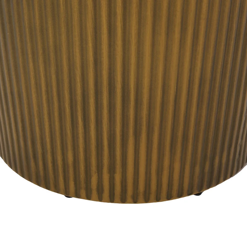Tavolini laterali Iron Sunburst con texture corrugata – Argento anticato / Oro / Bronzo