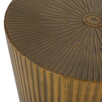 Tavolini laterali Iron Sunburst con texture corrugata – Argento anticato / Oro / Bronzo