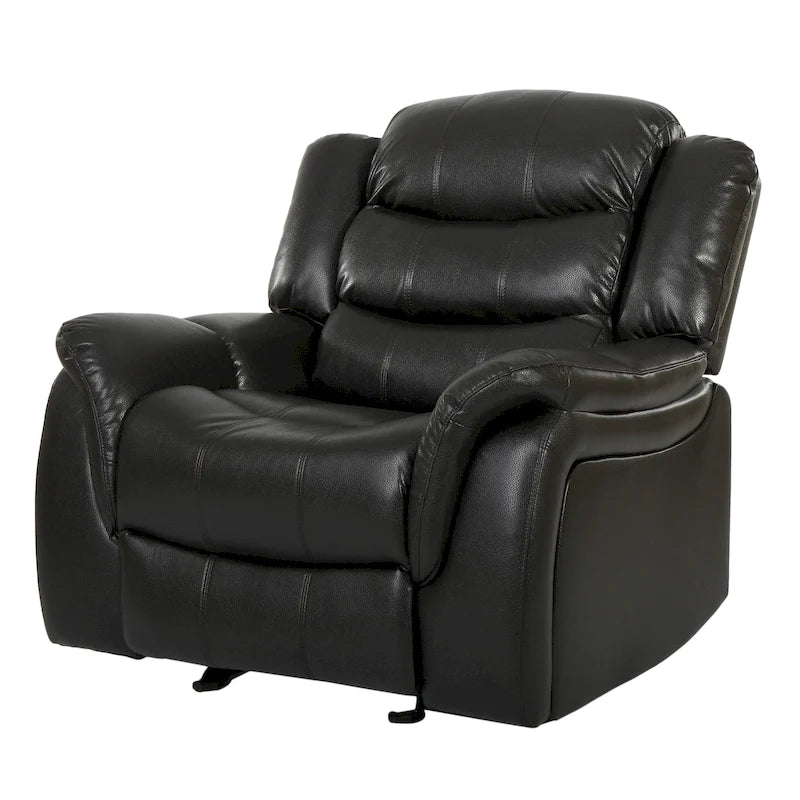 Poltrona reclinabile moderna in similpelle – Marrone / Rosso / Nero, Singola