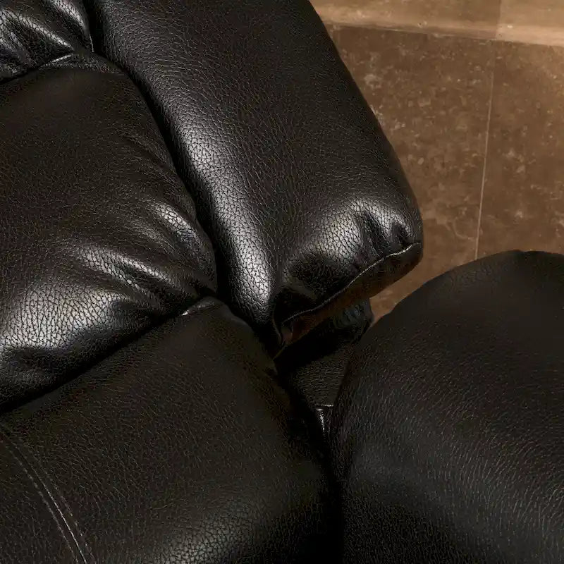 Poltrona reclinabile moderna in similpelle – Marrone / Rosso / Nero, Singola