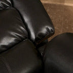 Poltrona reclinabile moderna in similpelle – Marrone / Rosso / Nero, Singola