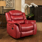 Poltrona reclinabile moderna in similpelle – Marrone / Rosso / Nero, Singola