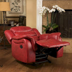 Poltrona reclinabile moderna in similpelle – Marrone / Rosso / Nero, Singola