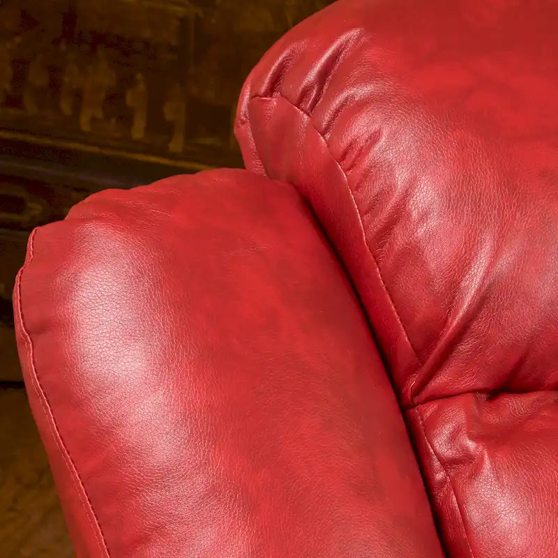 Poltrona reclinabile moderna in similpelle – Marrone / Rosso / Nero, Singola