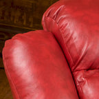 Poltrona reclinabile moderna in similpelle – Marrone / Rosso / Nero, Singola