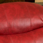 Poltrona reclinabile moderna in similpelle – Marrone / Rosso / Nero, Singola