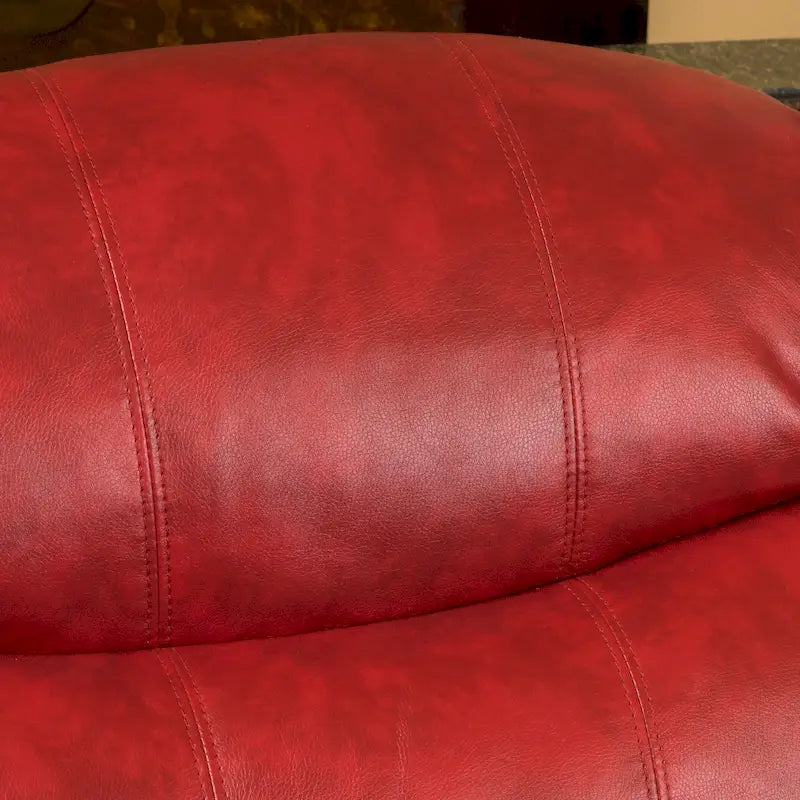Poltrona reclinabile moderna in similpelle – Marrone / Rosso / Nero, Singola